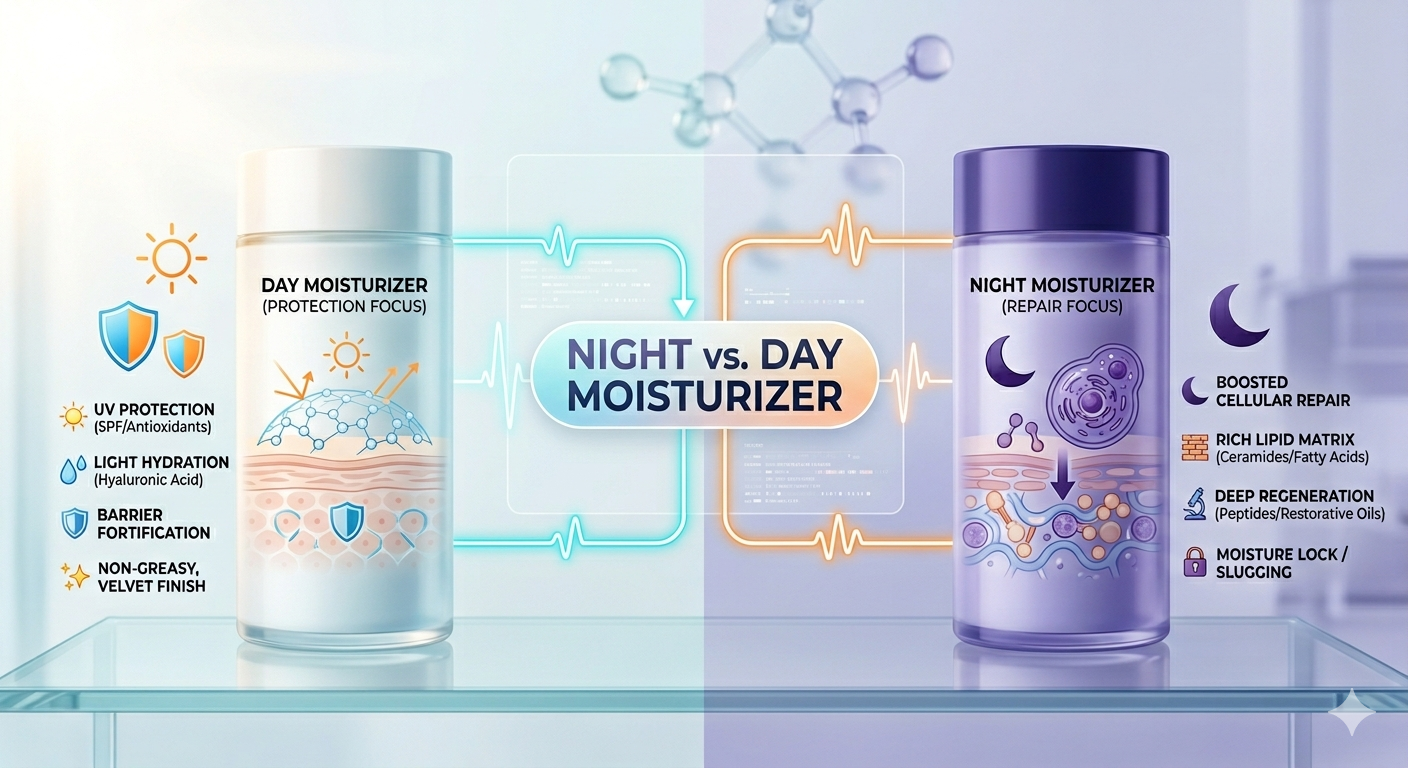Circadian Skincare: The Clinical Distinction Between Day and Night Moisturizers